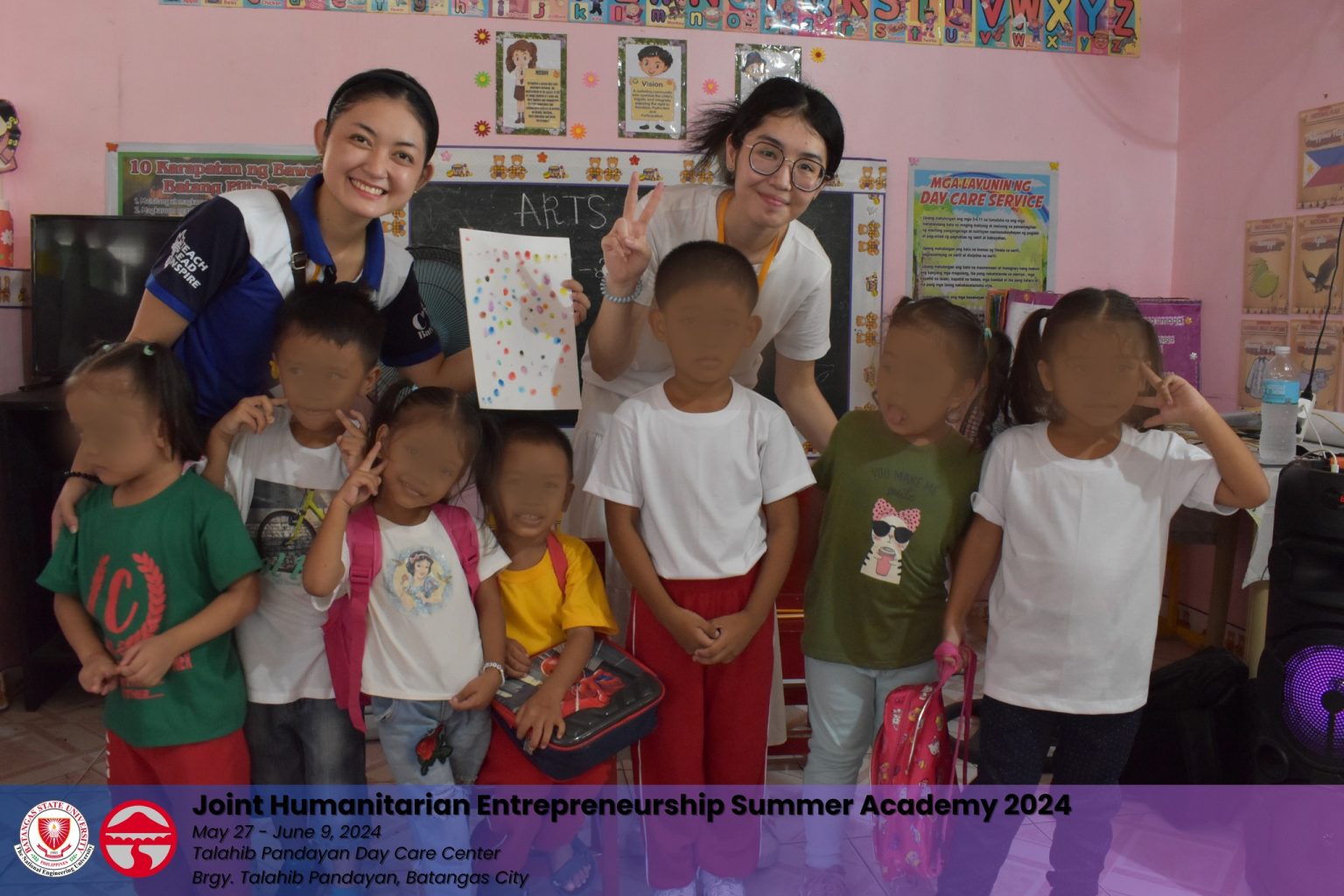 BatStateU and Lingnan University students successfully implement Project Summer Day Camp in Barangay Talahib Pandayan
